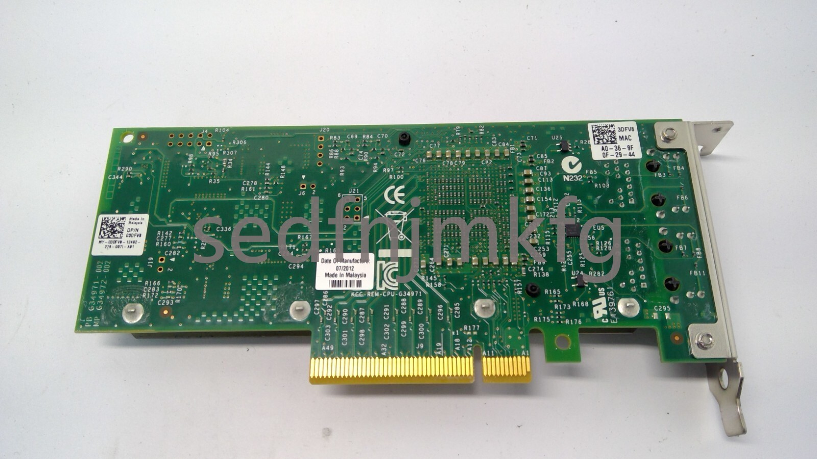 INTEL DELL X540-T2 CONVERGED Dual Port 10Gb Ethernet Network 03DFV8 0K7H46 Low