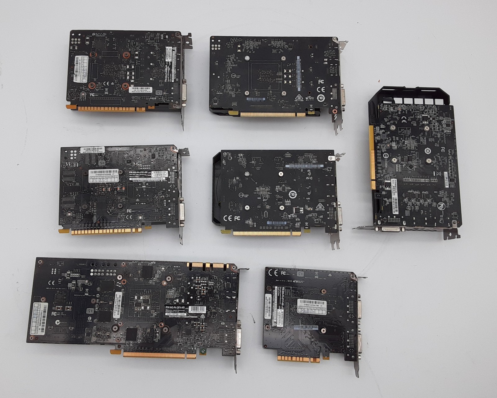 *LOT OF 7* Mixed Brand and Model Graphics Cards GPUs | Tested | See Description