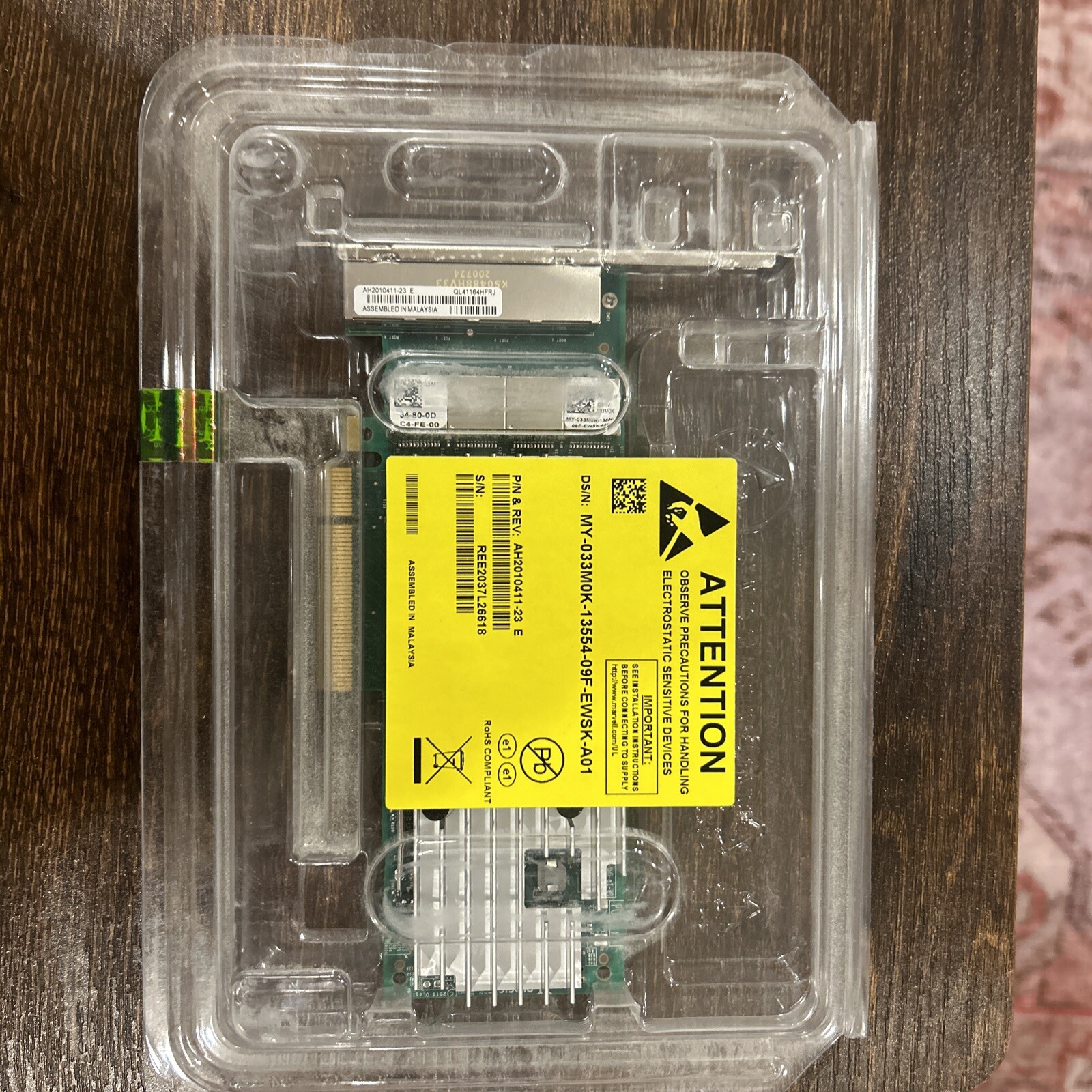 Dell Qlogic QL41164HFRJ Quad Port 10GbE RJ-45 10GBase-T Network Card 33M0K