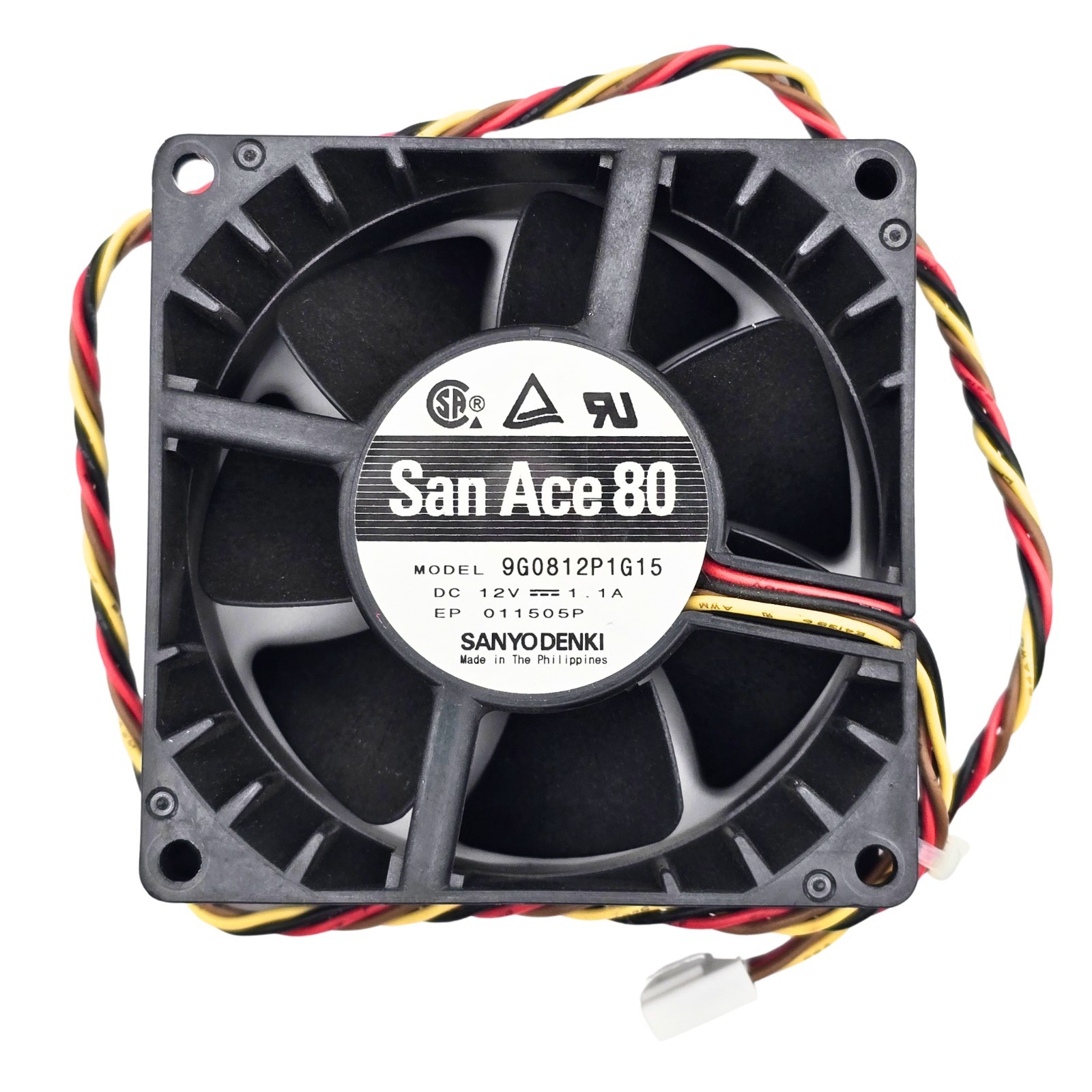Sanyo Denki San Ace 80mm x 38mm 138 CFM 4-Wire Fan 12V High Airflow