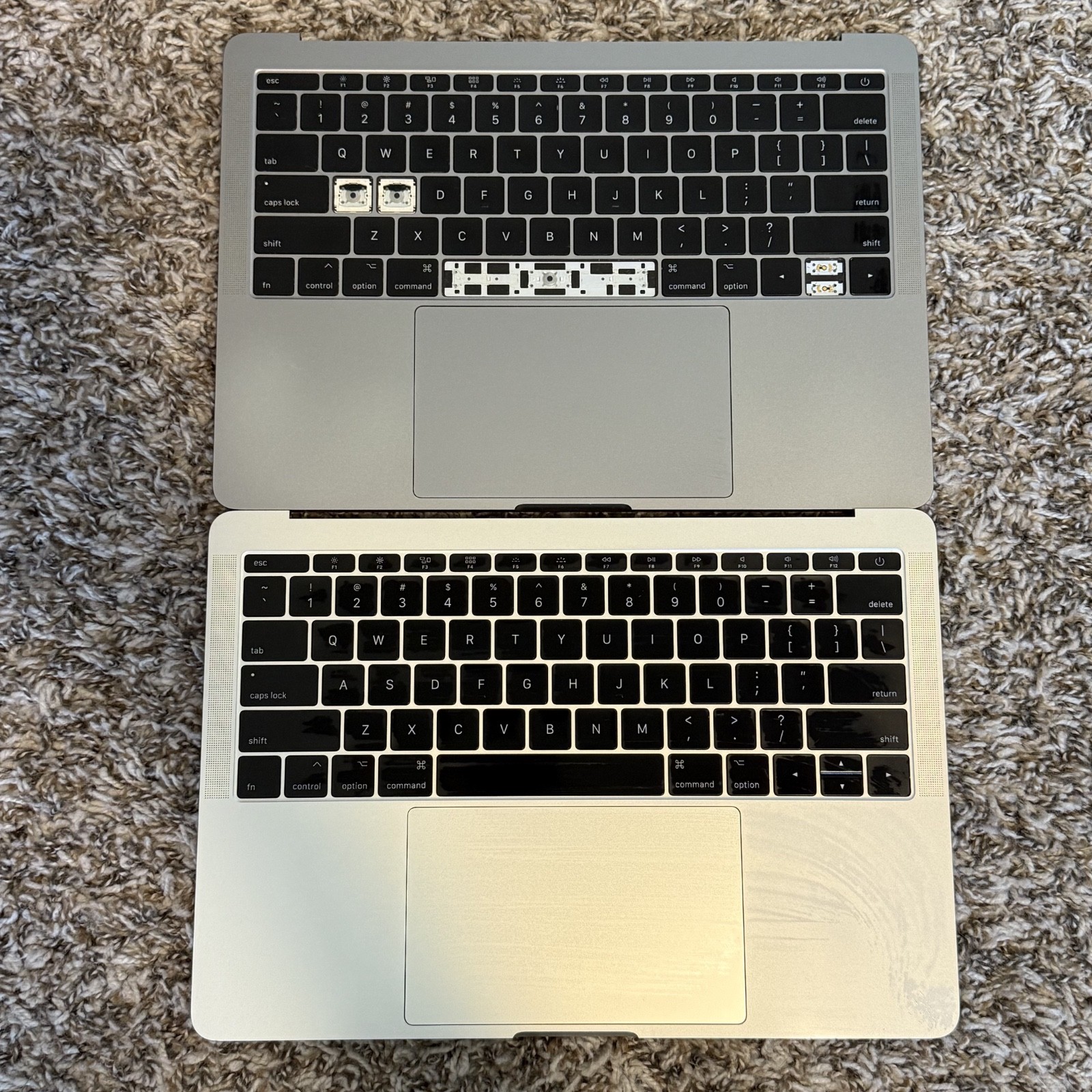 Lot X2 Apple MacBook Pro A1708 2016 2017 Touchpad Keyboard Gray Silver