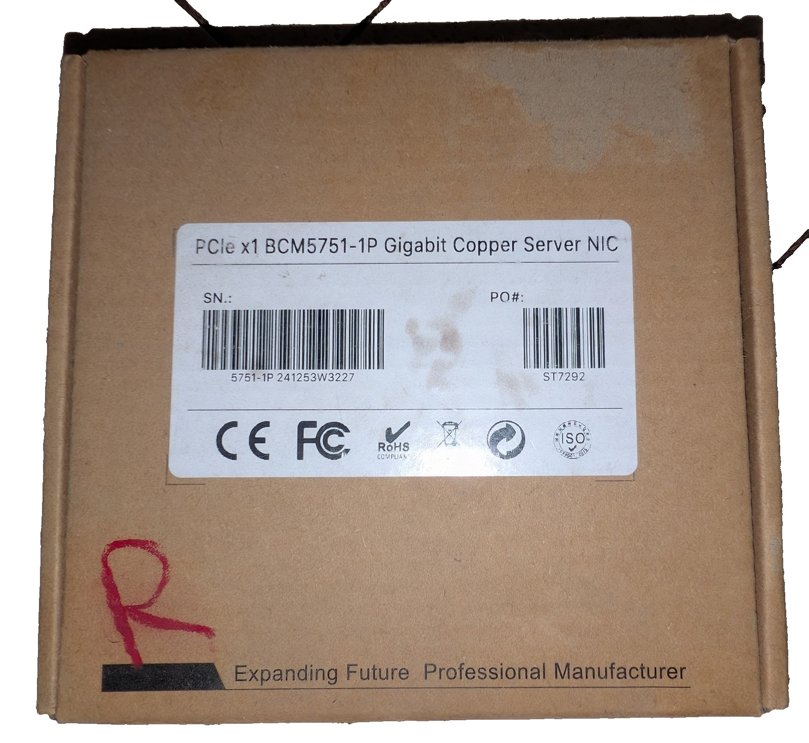Gigabit Ethernet Server Adapter with Broadcom NetXtreme BCM5751 10/100/1000Mbps