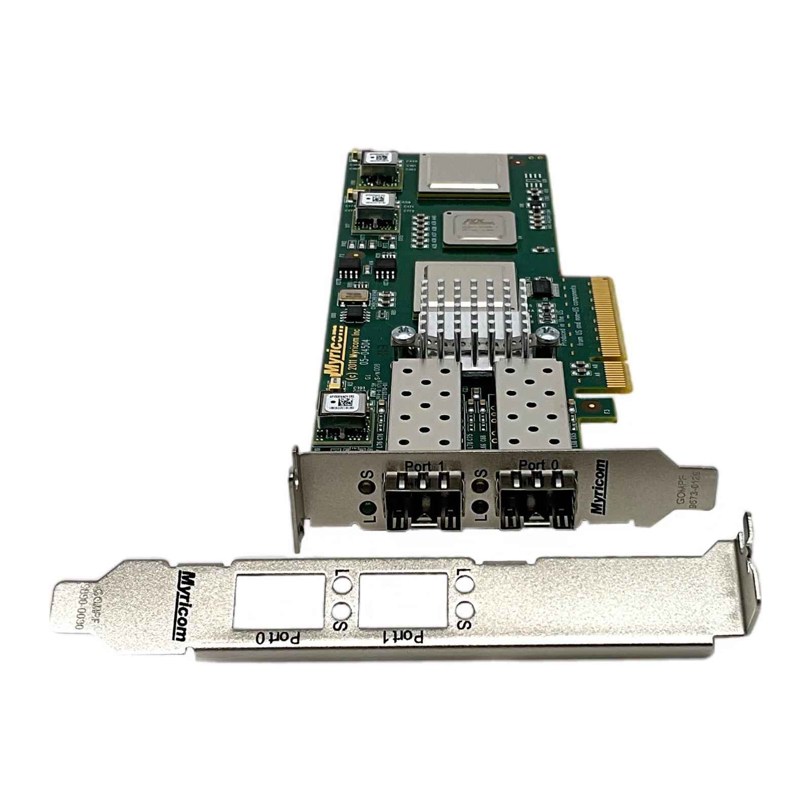 NEW Myricom 10G-PCIE2-8C2-2S Dual Port 10GB SFP+ Network Adapter Both Brackets