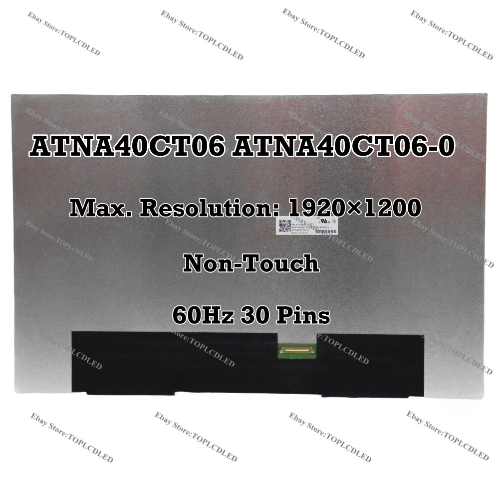 ATNA40CT06-0 14″ 1920×1200 60Hz OLED Screen 30 Pins LCD Display Panel Non-Touch