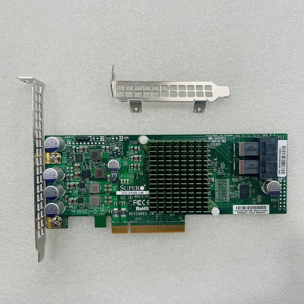 Supermicro SAS3008 AOC-S3008L-L8e – LSI 9300-8i 12Gbps SAS-3 HBA IT mode