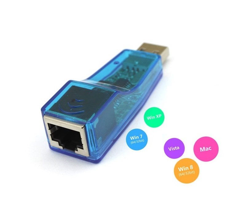 1PCS USB 2.0 To LAN RJ45 Ethernet 10/100Mbps Network Card Adapter For PC