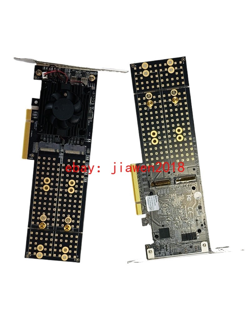 PCIe 3.0 X8 To 4* M.2 NVMe SSD Adapter Card with PLX PEX8747 IT Mode US