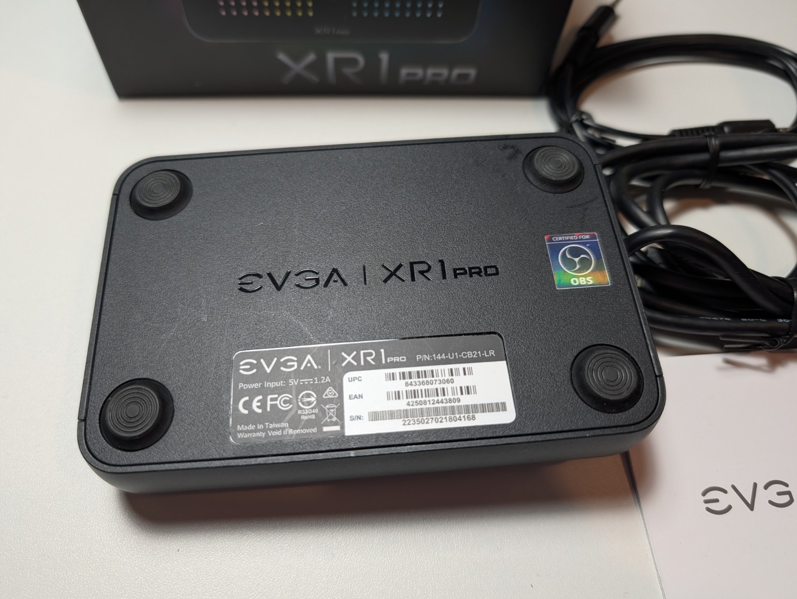 EVGA XR1 Pro Capture Card 1440p/4K HDR 144Hz Pass Through OBS Certified Mixer