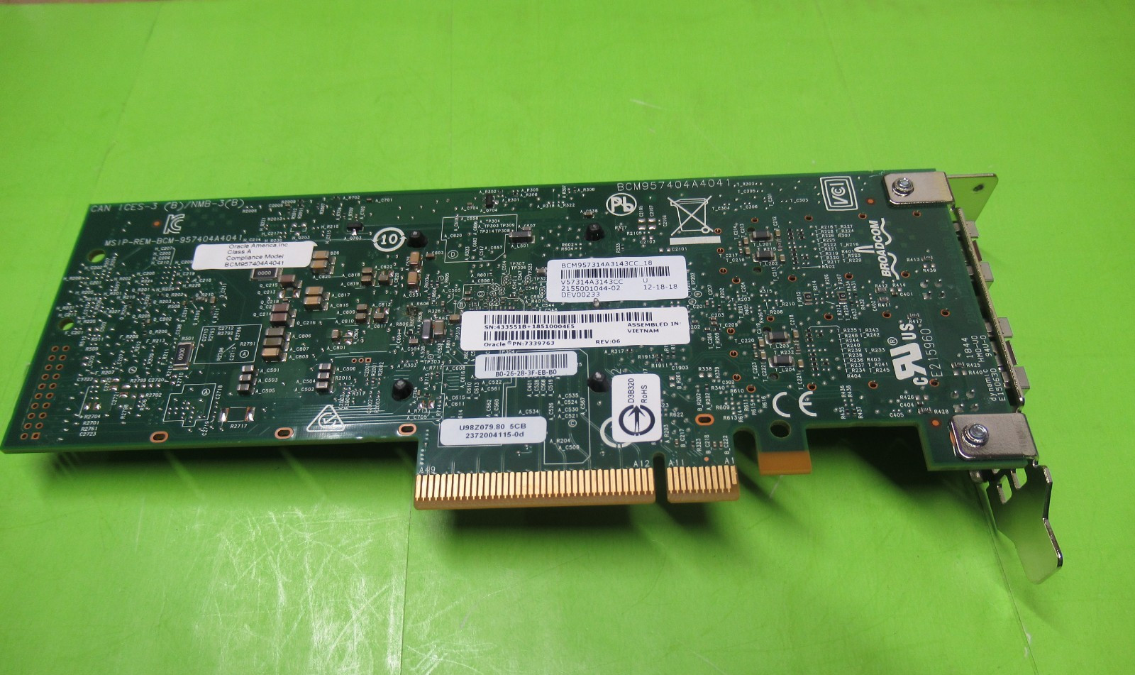 Oracle SFP28 Dual Port 10/25 Gb PCIe NIC Ethernet Adapter 7339763