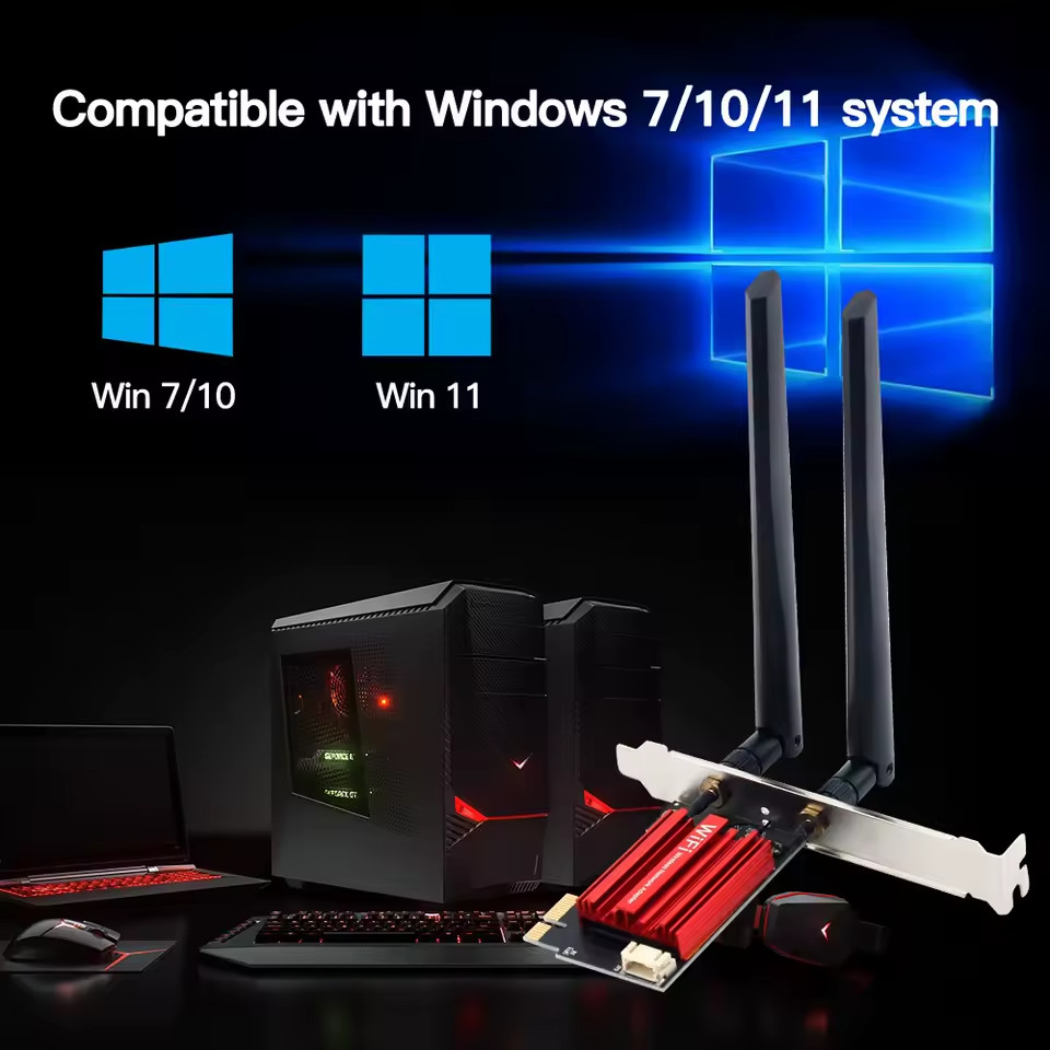 🔥SALE🔥AC1200 WiFi 5 PCIE WiFi Adapter Wireless Network Card-US seller