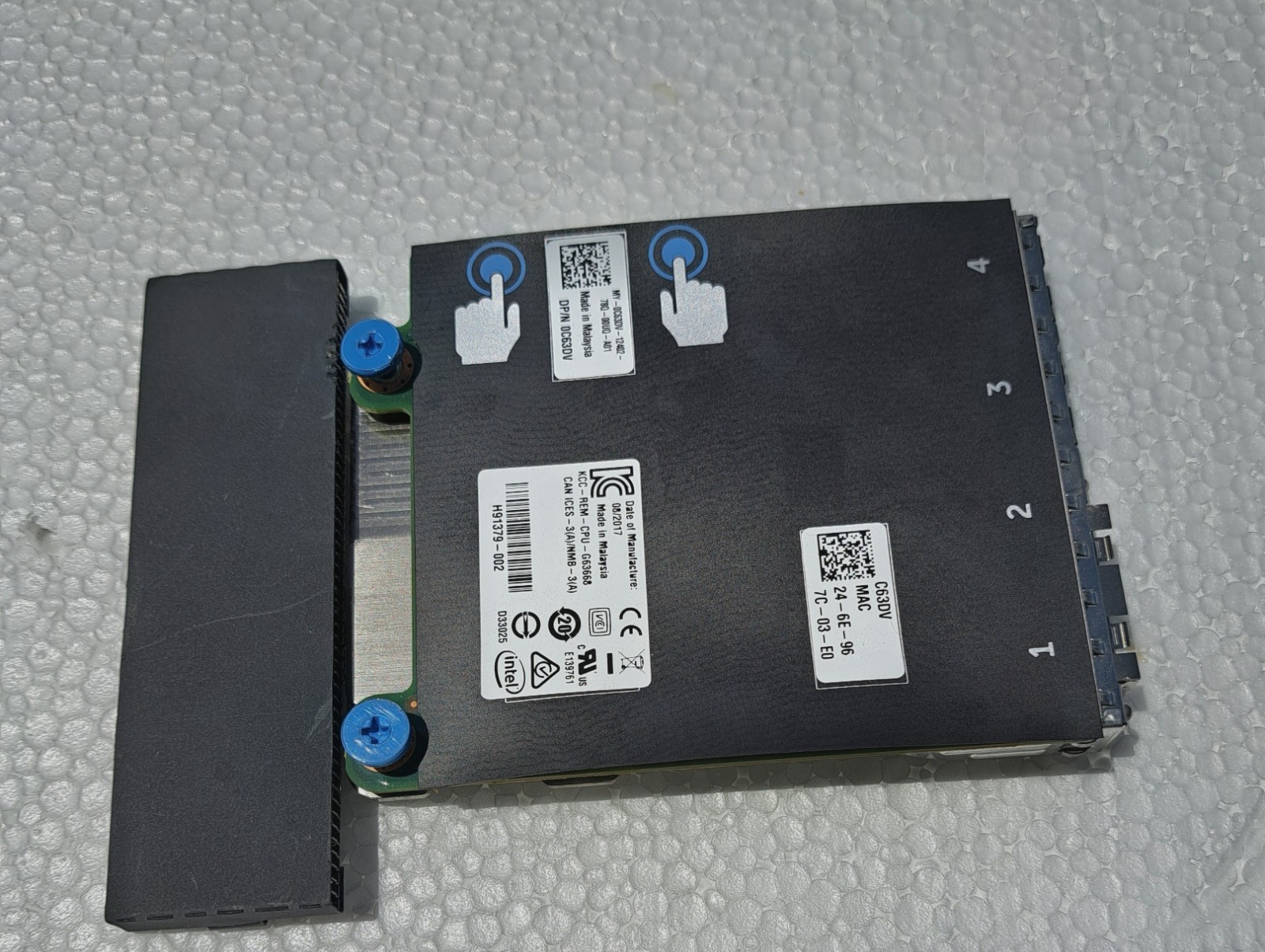 Dell 0C63DV Intel X520 Dual-Port 10GB SFP+ + Dual-Port 1GB RJ-45 Gen 2 x8 NDC