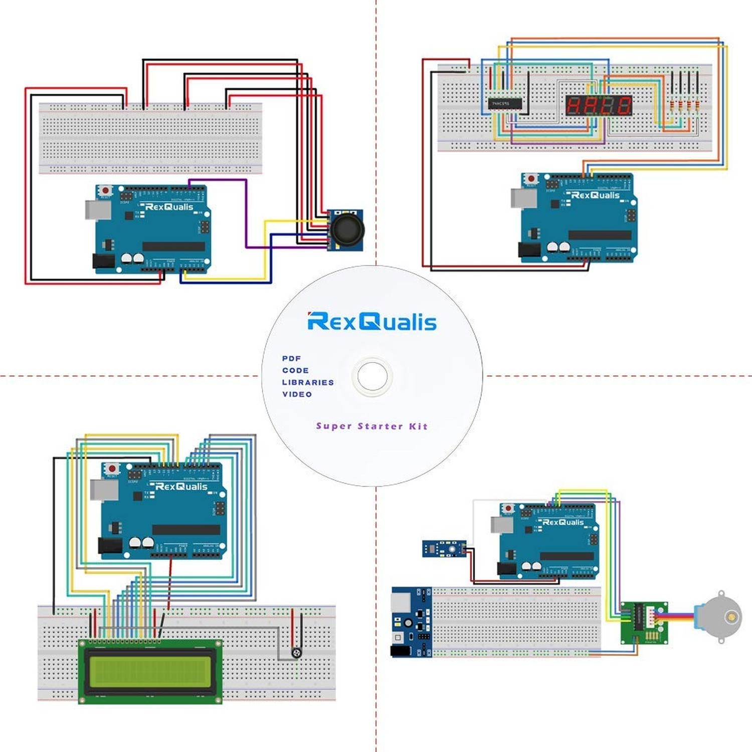 Super Starter Kit Based on Arduino UNO R3 with Tutorial and Control… Fast Ship