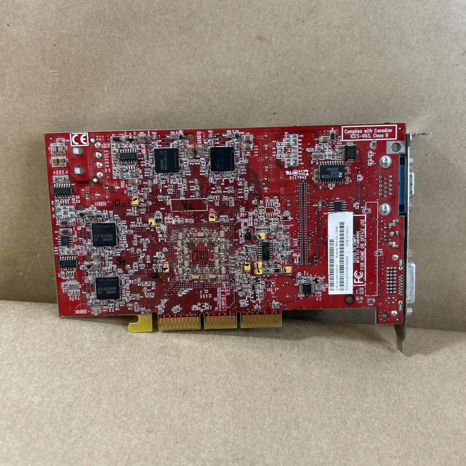 Vintage ATI Radeon 9800 PRO 128MB DDR AGP Graphics Card Tested Working