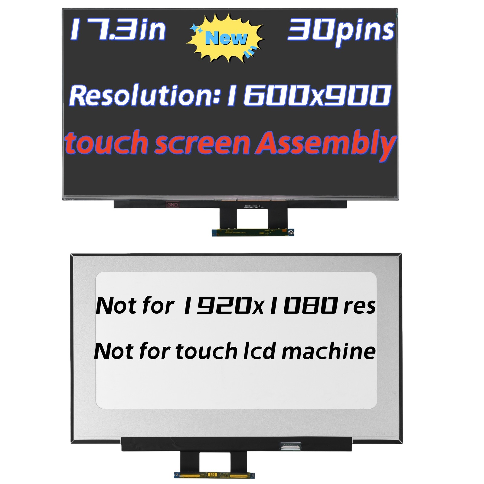 17.3” HD+ For HP 17-CN 17T-CN 17-CP 17Z-CP LCD Touch Screen Digitizer Assembly