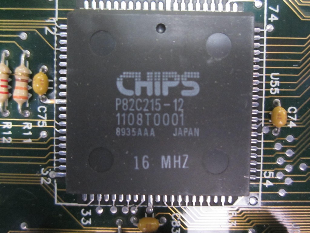 CHIPS/AMI/Intel 386SX Baby AT Motherboard 1MB RAM w/ Super VGA 6400 Video Card