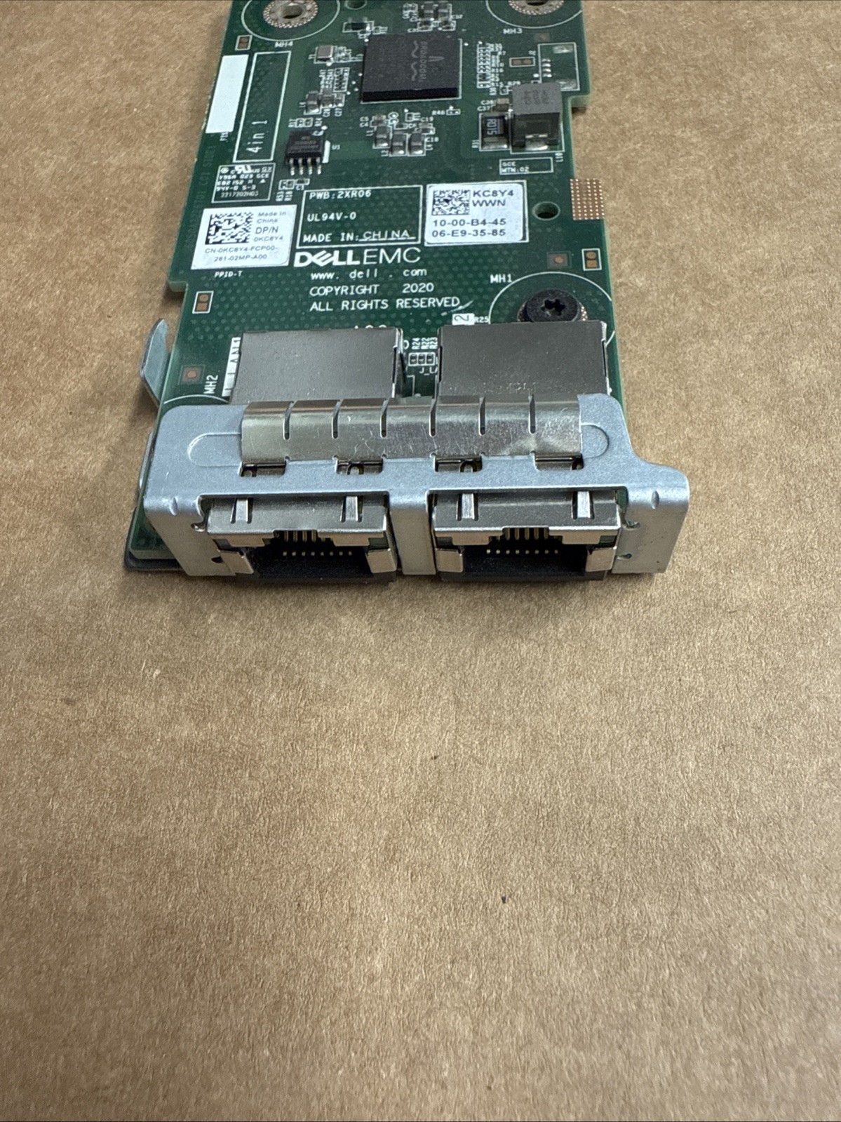 Network interface card Dell Broadcom 5720 2x1GbE RJ45 PCIe 3.0 x1 LOM NDC KC8Y4