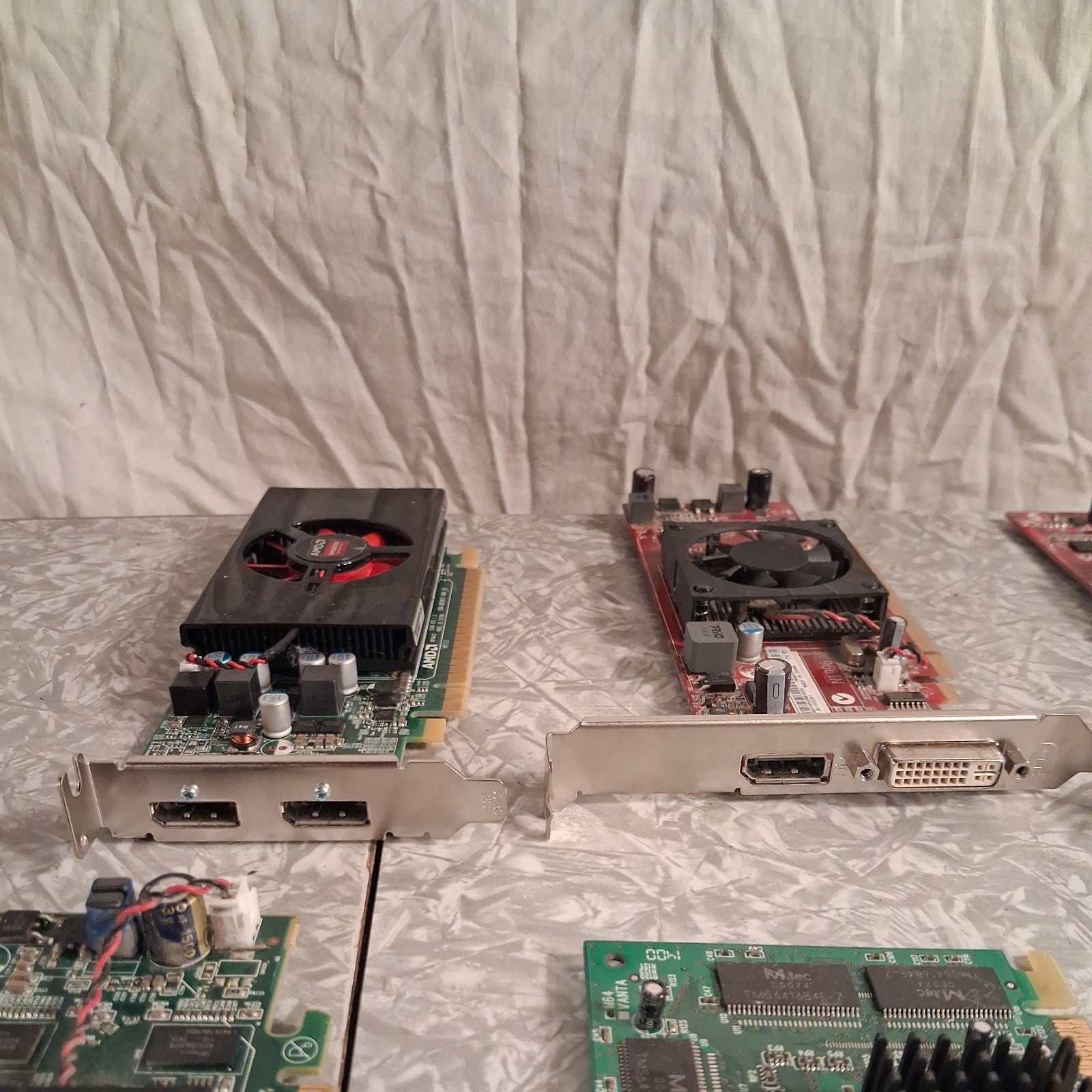 Lot of 6 Assorted Graphics Card video cards Untested Unknown Conditions
