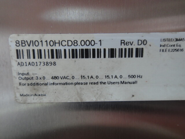 🅰️🔥 1pc used working 8BVI0110HCD8.000-1 Via DHL or Fedex