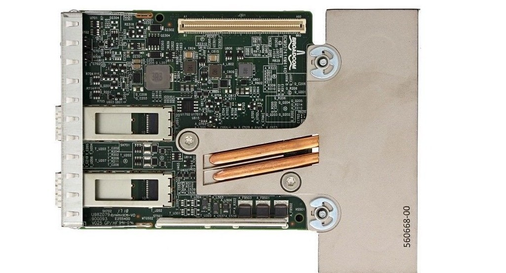 Dell 9XY73 BROADCOM 57414 25GB DUAL PORT SFP28 PCI-E 3.0X8 NETWORK DAUGHTER Card