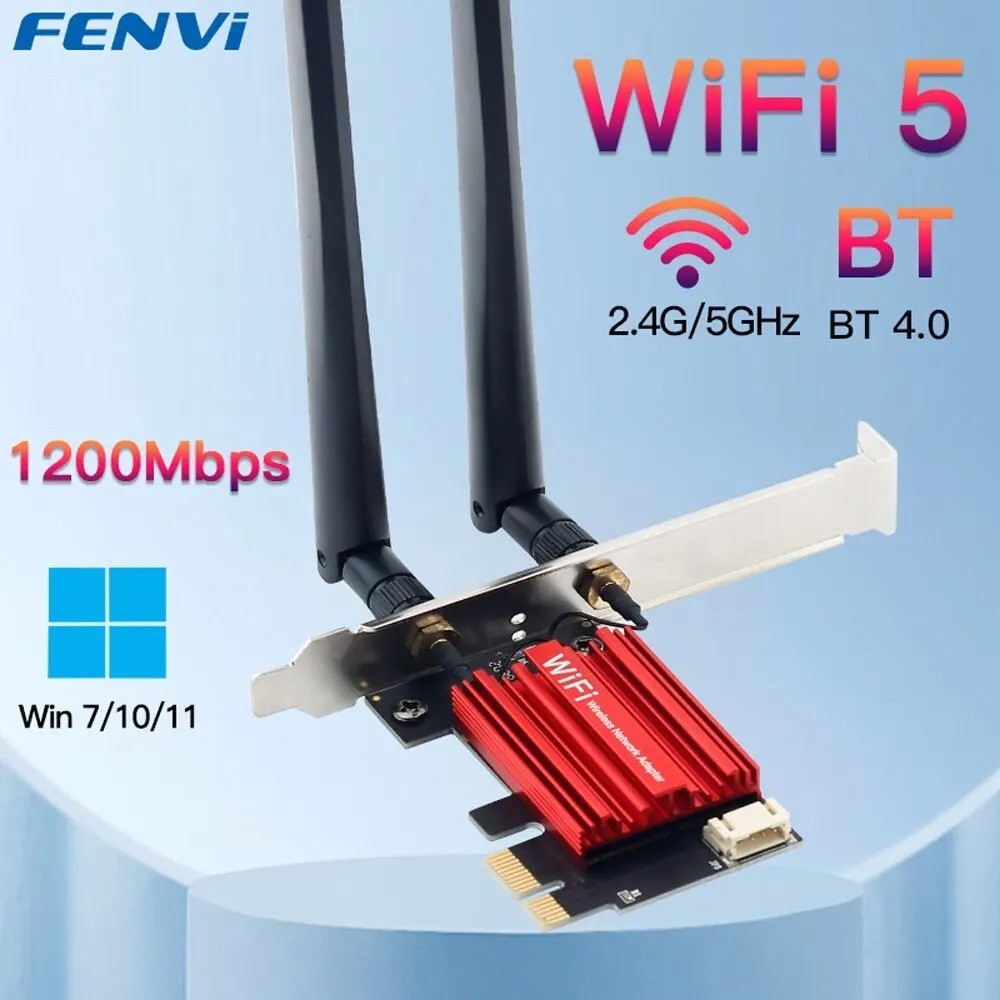 AC1200 WiFi 5 PCIE WiFi Adapter Wireless Network Card