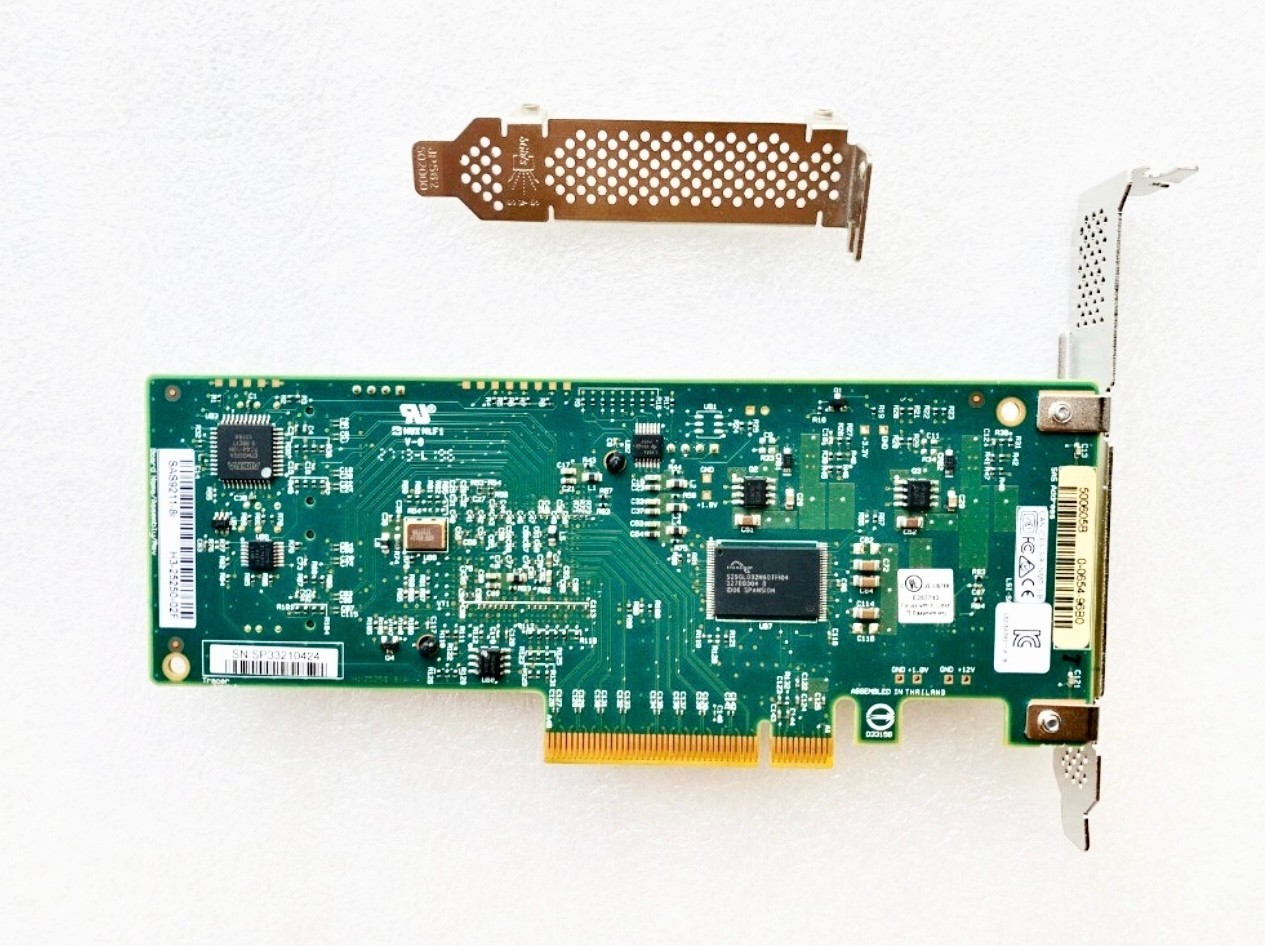 LSI 9211-8i SAS HBA 6Gbps IT Mode 8-Port PCIe Card + 2x SFF-8087 SATA Cables