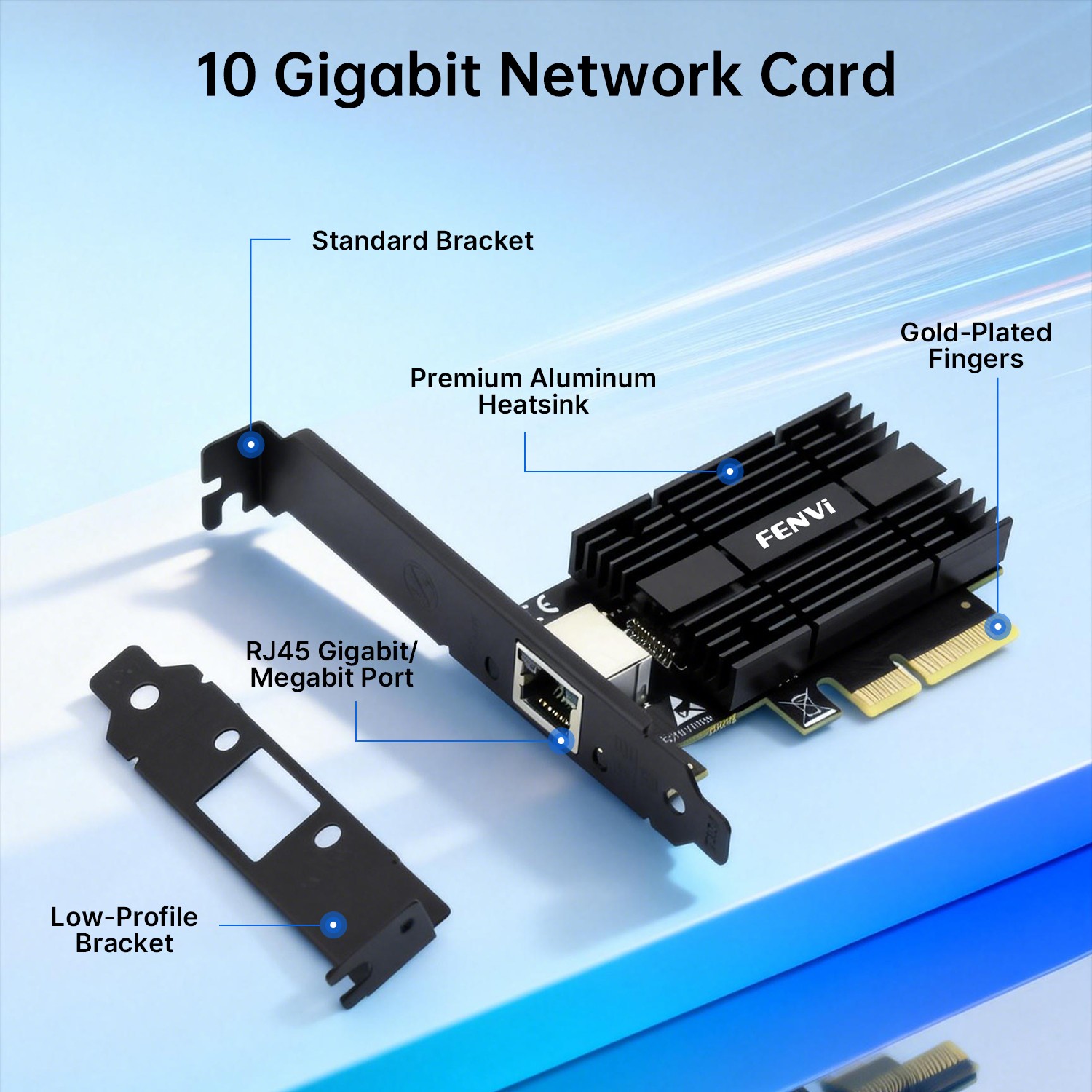10Gbps PCIe X4 AQC113 Network Adapter RJ45 10 Gigabit Deaktop Ethernet LAN Crad