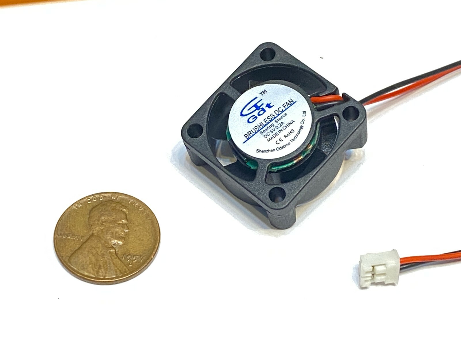 4 Pieces 5v fan 2510 small 2 pin computer GDStime 25mm x 10mm mini B9