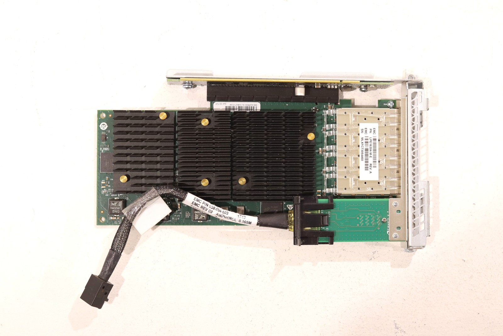 EMC Quad-Port 16GbE Fibre Channel PCIe x16 Host Bus Adapter P/N: LPE16304-M-E