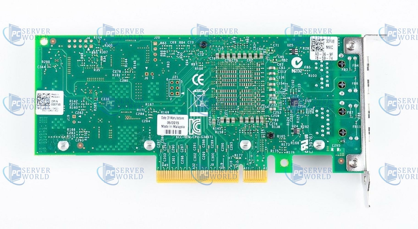 3DFV8 DELL X540-T2 10GB DUAL PORT NETWORK ADAPTER 03DFV8 540-BBHD K7H46 0K7H46