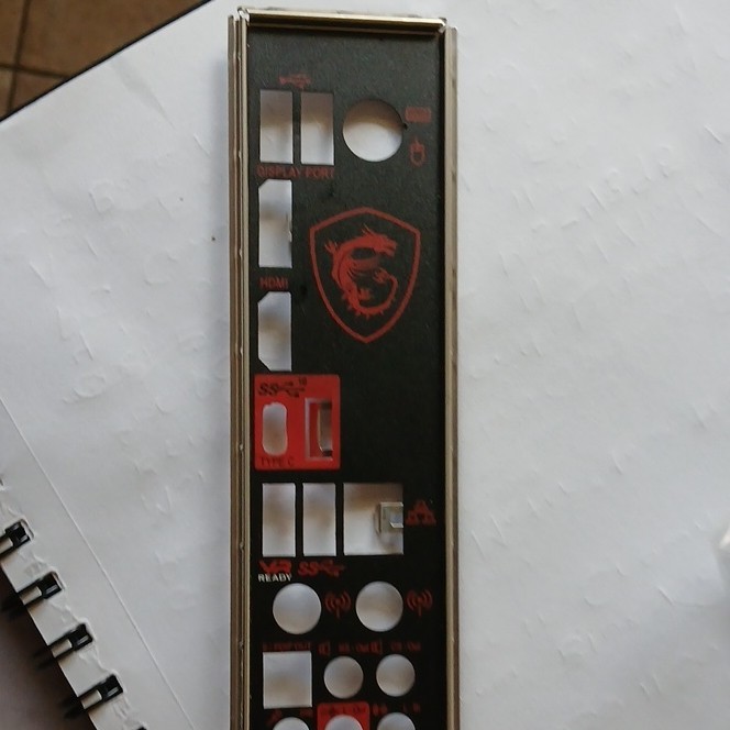MSI Motherboard I/O Shield Backplate with USB Type-C, HDMI, Display Port