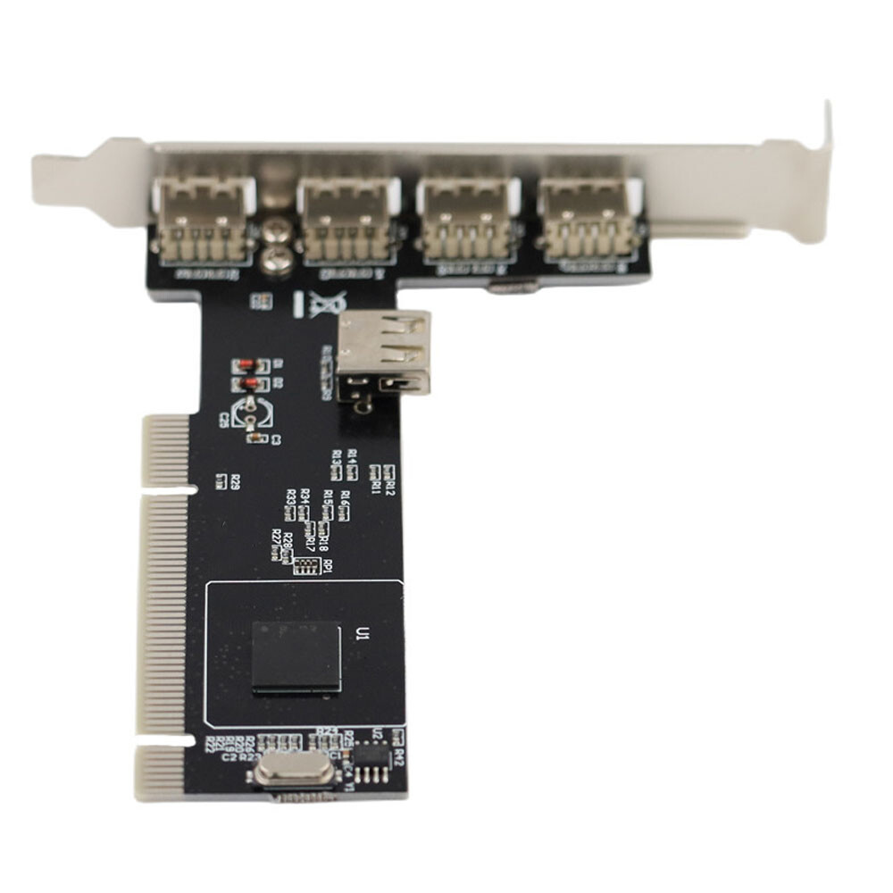 2PC PCI 32bit to 4+1 ports USB2.0 Expansion Controller Card PCI 5x USB2.0 HOT