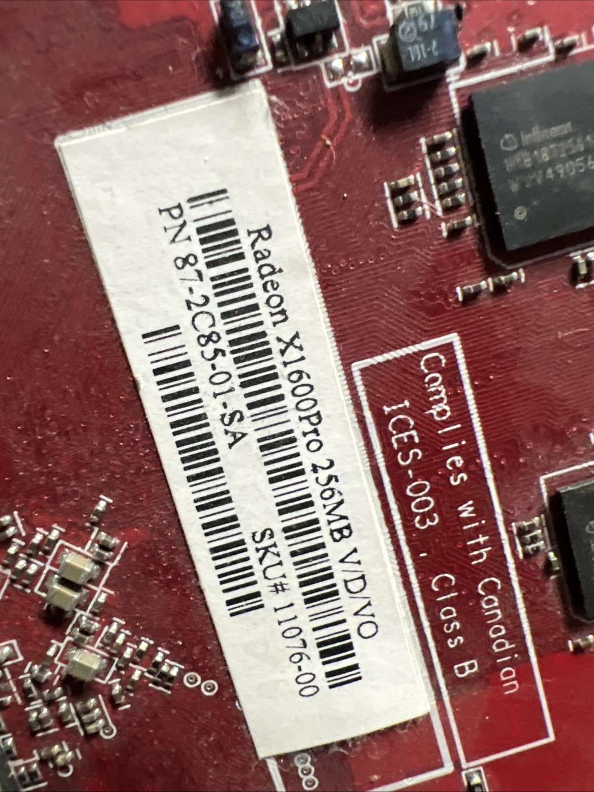 ati radeon x1600 pro 256mb CARD