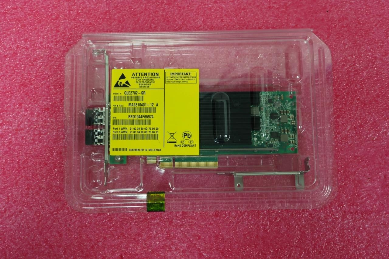Qlogic Marvell QLE2782-SR With 2X 32GB SFP FC PCI-e HBA NEW !