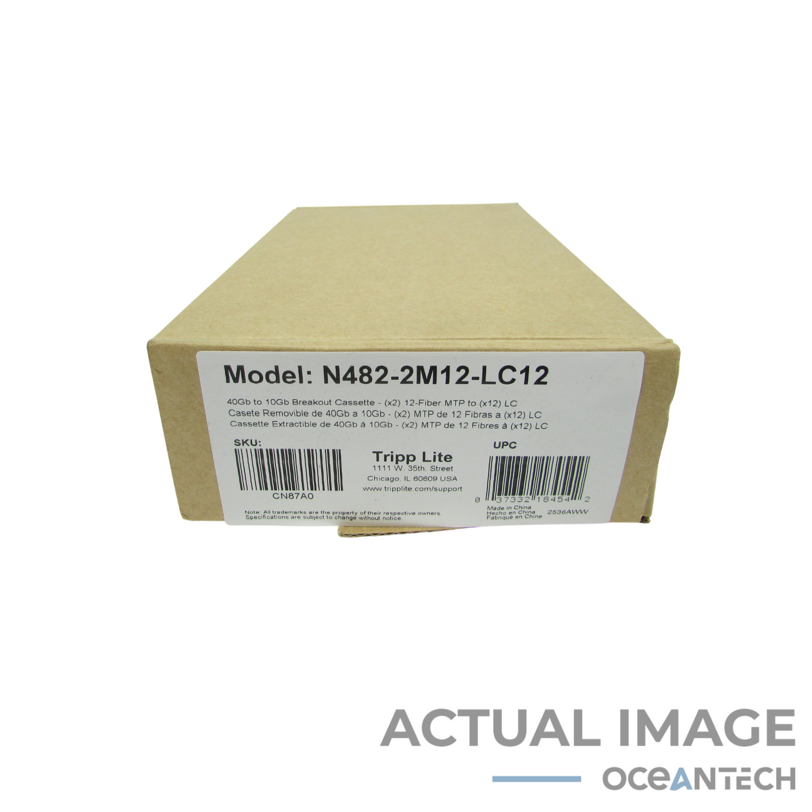New Tripp Lite N482-2M12-LC12 High Fiber Breakout Cassette