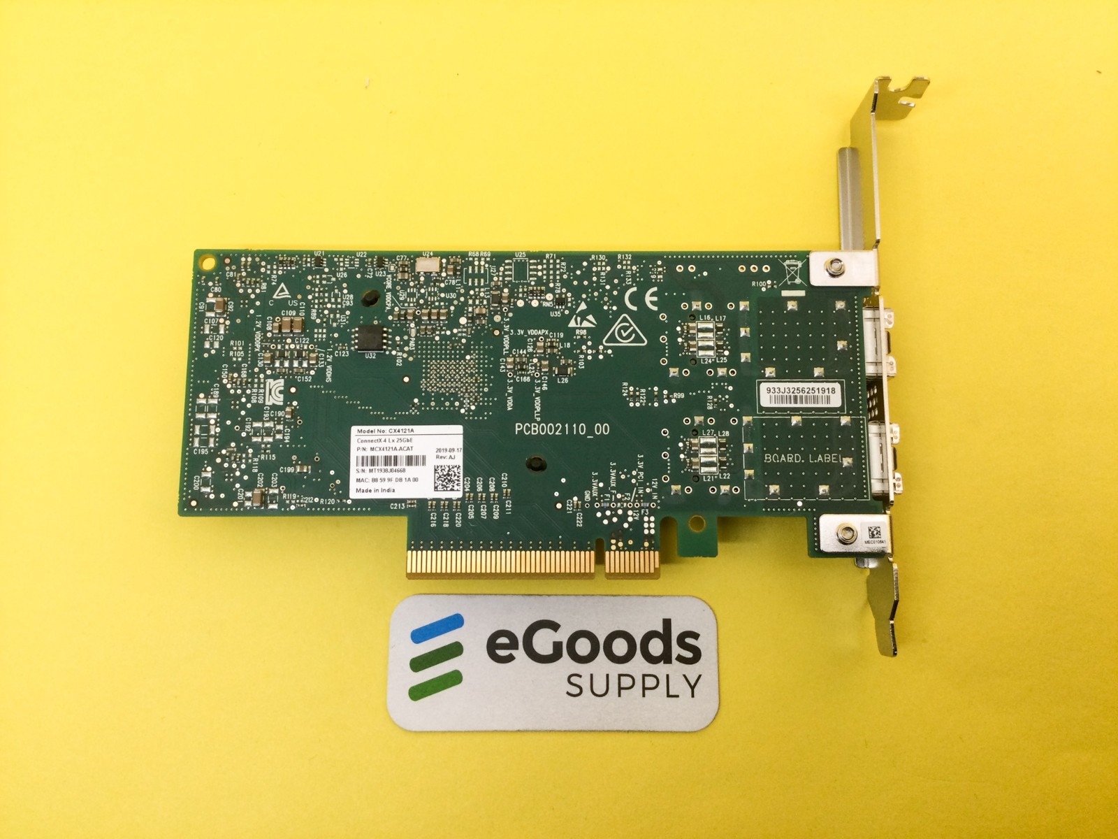 MCX4121A-ACAT Mellanox ConnectX-4 Lx EN 25GbE 2-Port SFP+ SFP28 Network Long