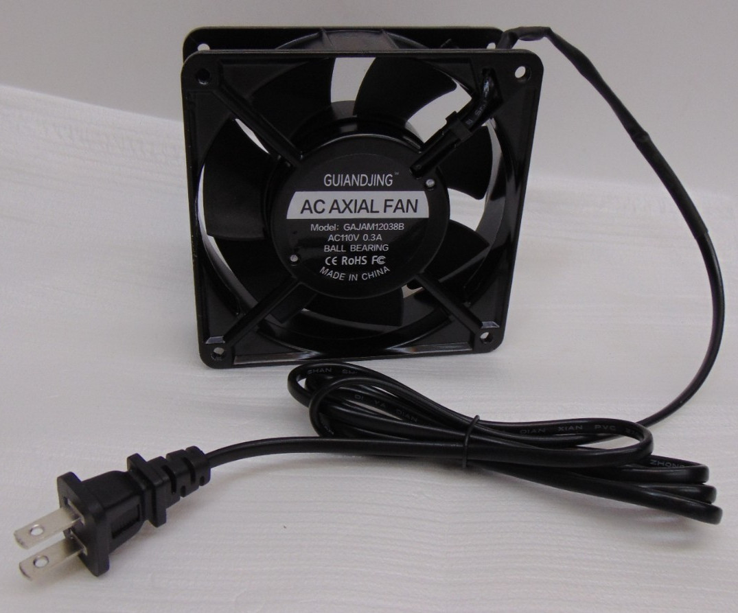 AC Axial Fan 120mm x 38mm 110 120V Dual Ball Bearing Metal Cooling High Airflow