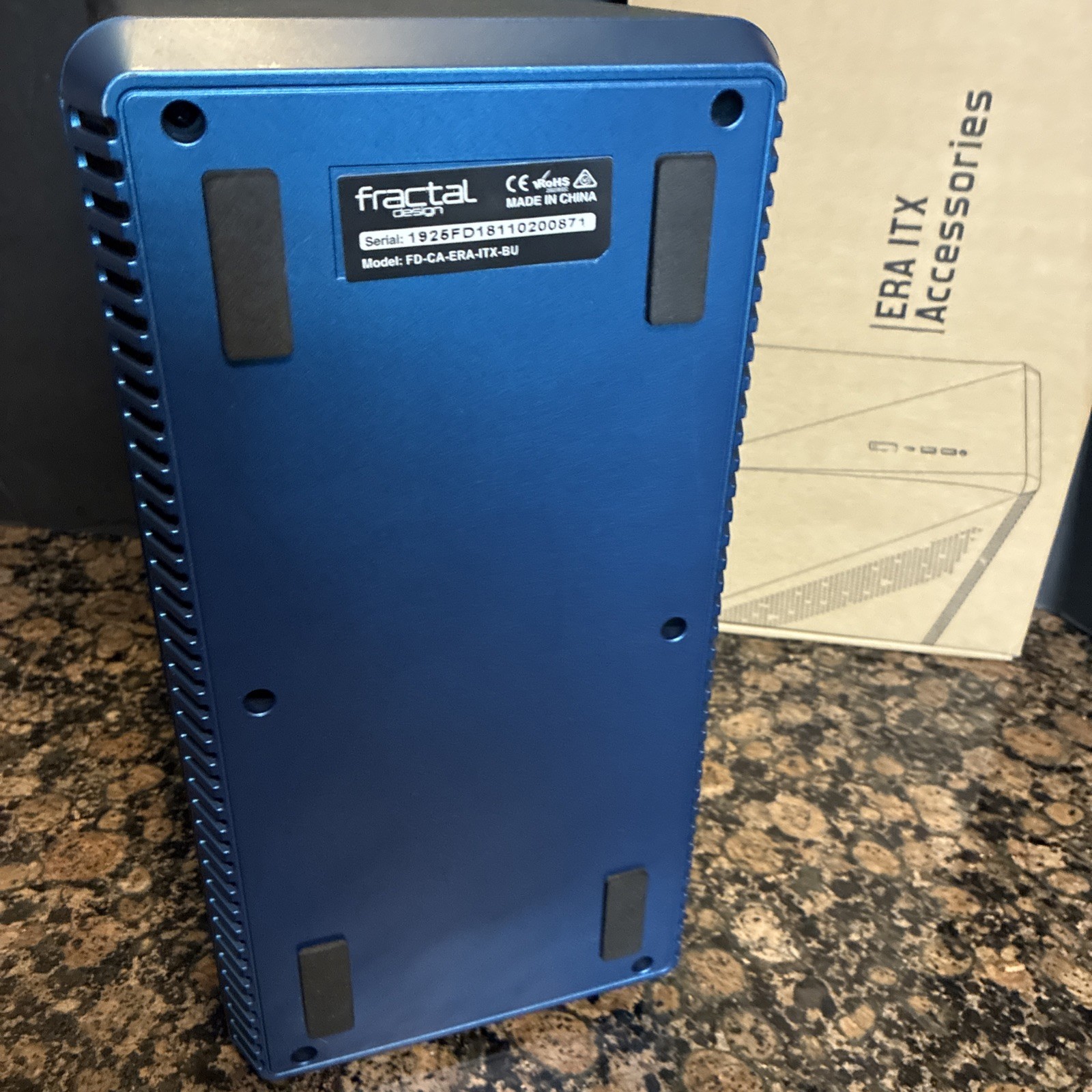 Fractal Design Era ITX V1 Aluminum Steel PC Case FD-CA-ERA-ITX-BU Midnight Blue