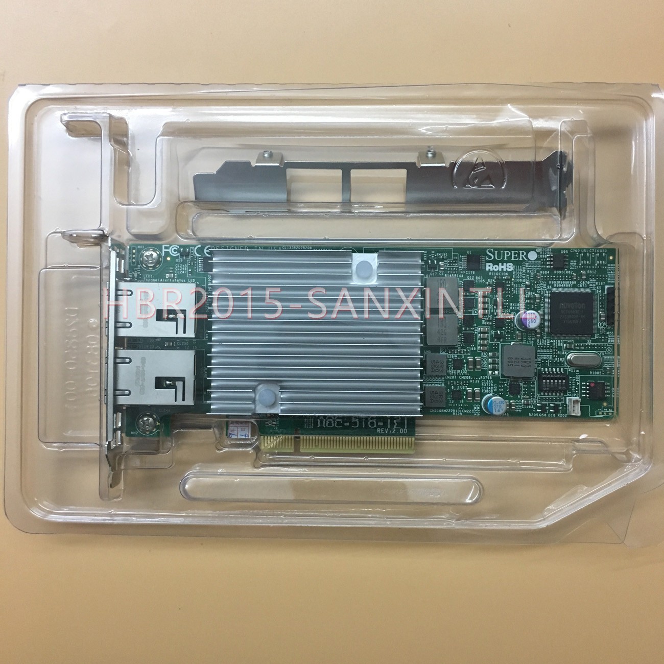 Supermicro AOC-STG-i2T REV 2.0 Dual Port 10GbE Ethernet PCI-E Adapter NIC