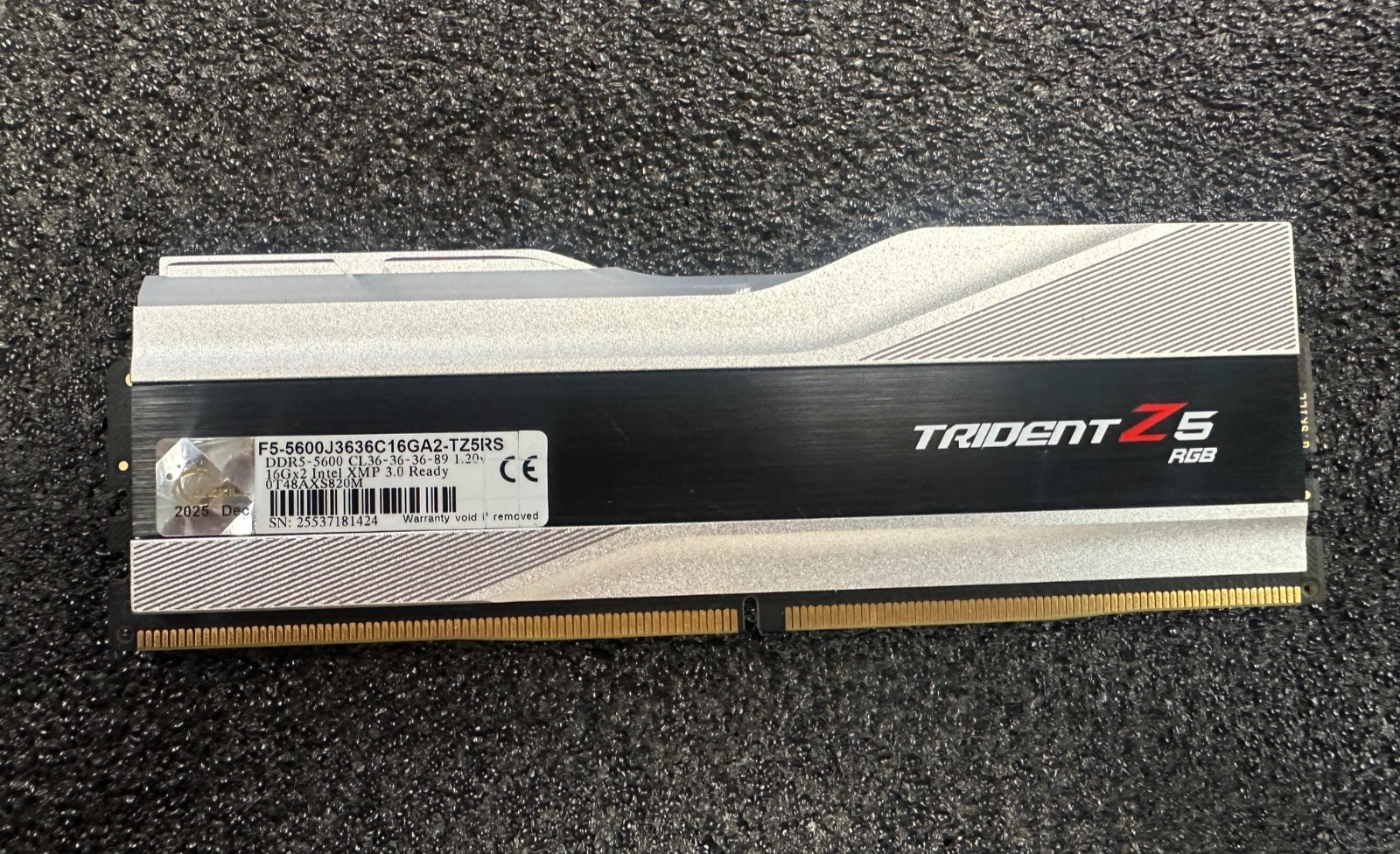 G.SKILL Trident Z5 RGB 16GB [1 x 16GB] DDR5 SDRAM Desktop Memory – USED