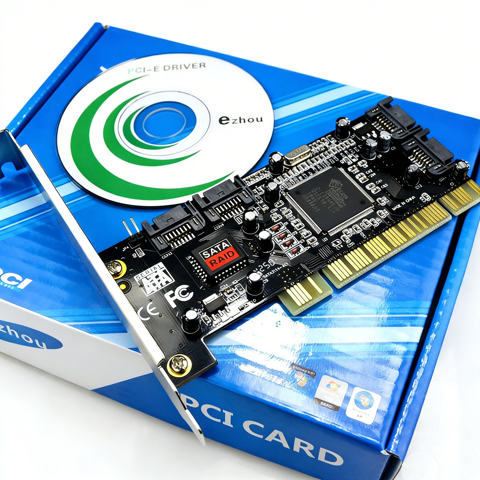 PCI to 4 ports SATA Serial ATA RAID Sil3114 3114 Converter Controller I/O Card