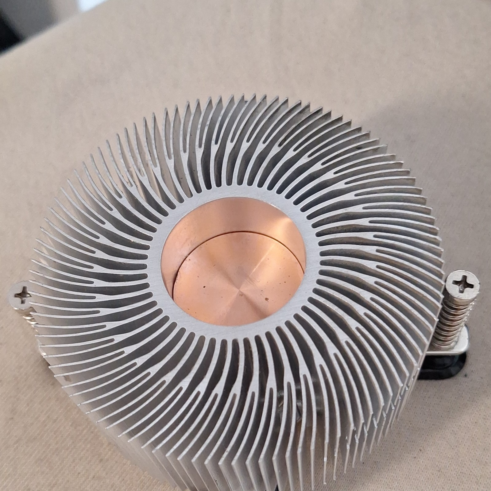 CPU Heatsink Cooler Aluminum w/ Copper Base/Core Spring Mounting Bracket