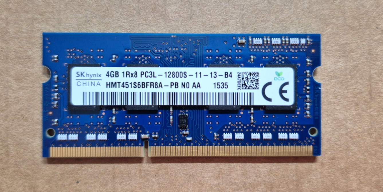 SK Hynix 4GB 1RX8 PC3L-12800S-11-13-B4 Laptop Memory RAM HMT451S6BFR8A-PB
