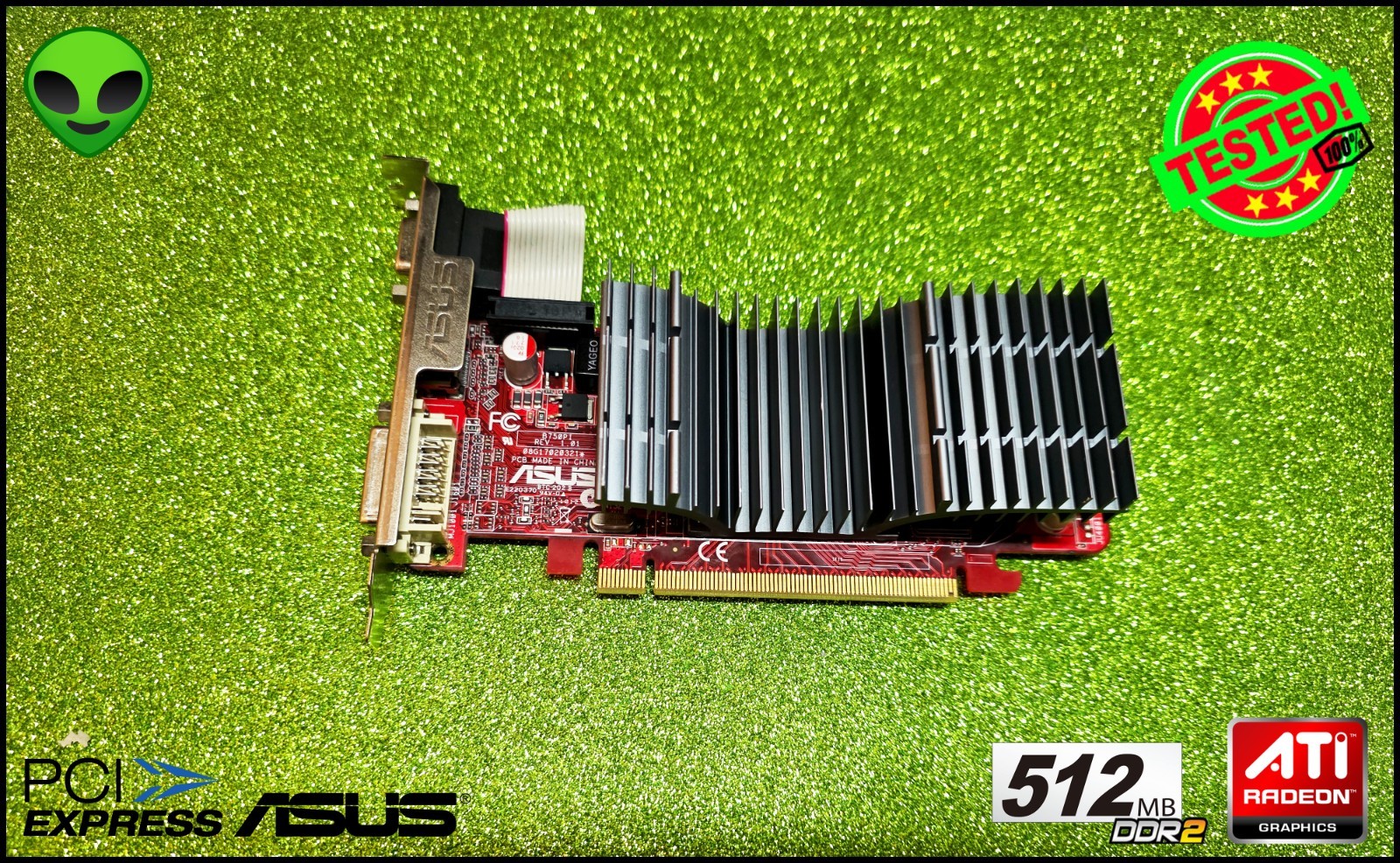 ATI Radeon HD 4350 512MB DDR2 PCI EXPRESS VIDEO CARD ASUS #EA43