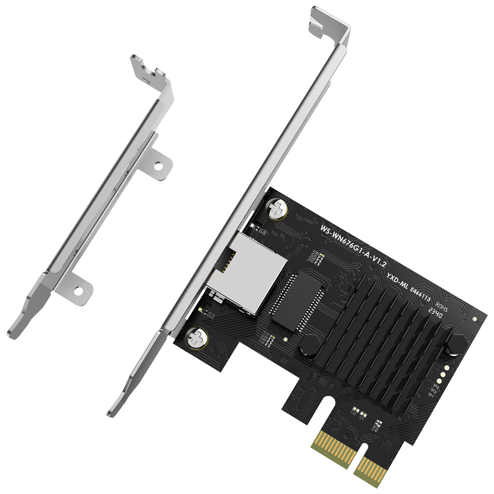 2500/1000/100Mbps 2.5G Base-T PCIe Network Card PCI Express Ethernet Adapter