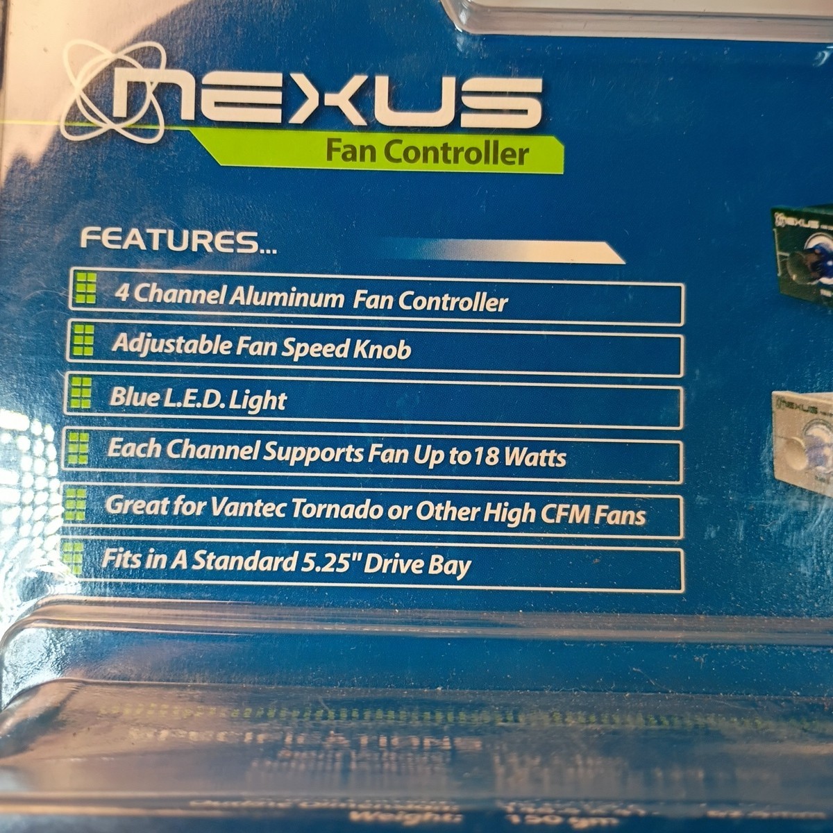Vintage Vantec Nexus PC Computer Fan Speed Controller – NXP-201-SL Metal Silver