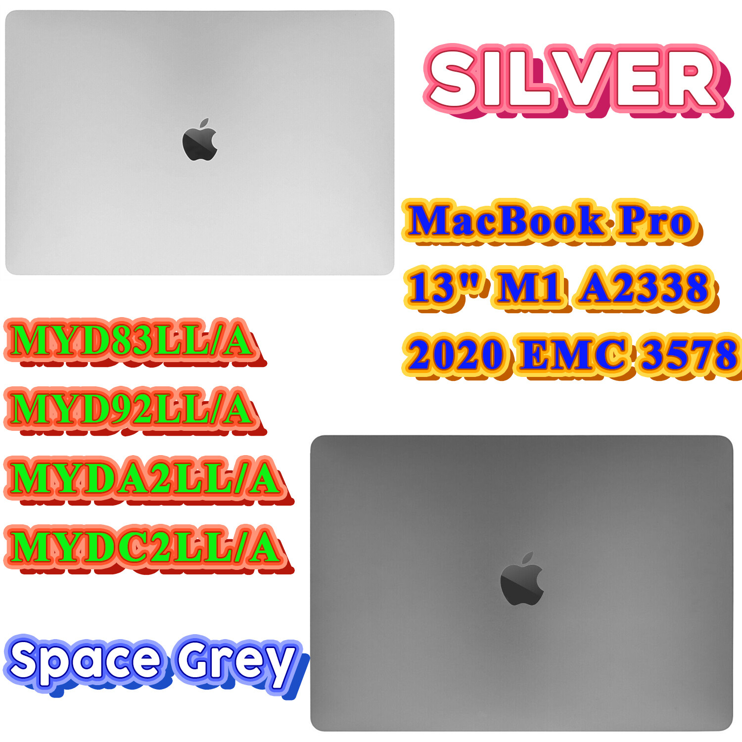 Replacement LCD Screen Display For MacBook Pro 13″ M1 A2338 2020 Year EMC 3578