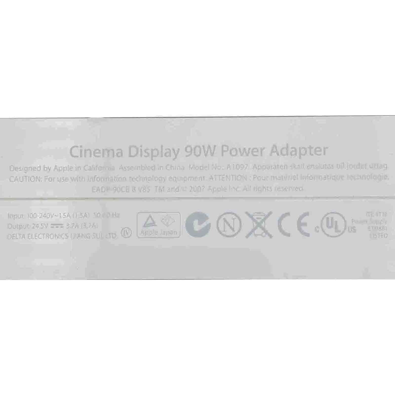 Original Apple A1082 23″ HD Cinema Display 90W Adapter Power Supply A1097 w/PC