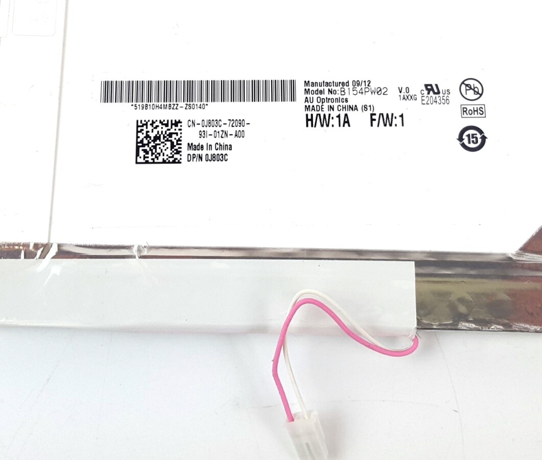AU Optronics 15.4″ 30pin 1440×900 Laptop Glossy LCD Screen J803C B154PW02 V.0