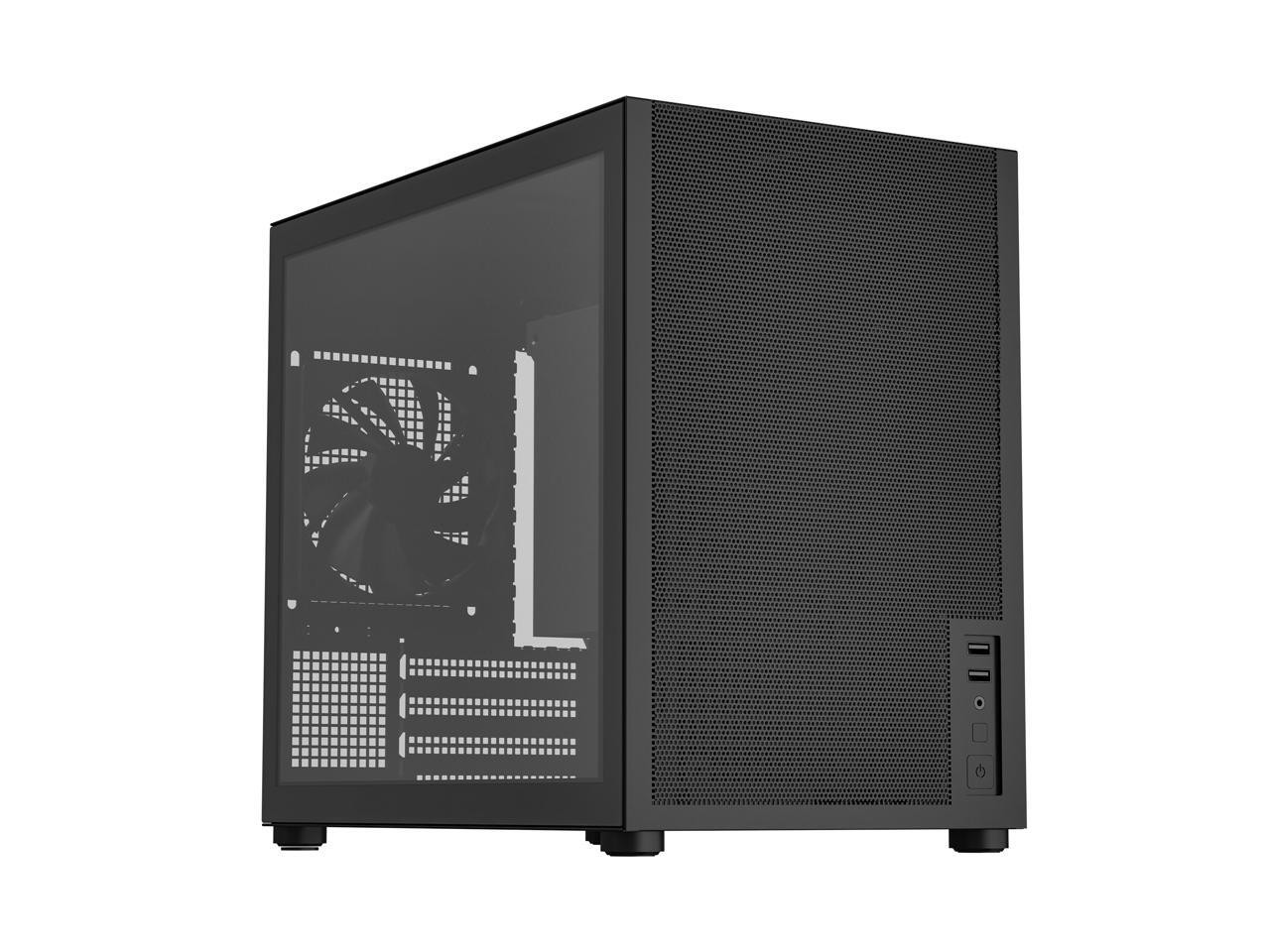 Rosewill Micro ATX Mini Tower PC Case with Pre-Installed 400W Power Supply | Lef