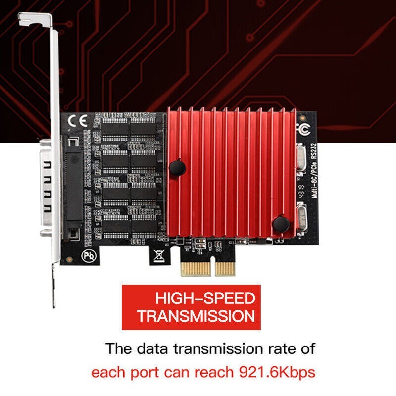 8-Port Serial Expansion card PCIE RS232 Serial Port Expansion Adapter Riser Card